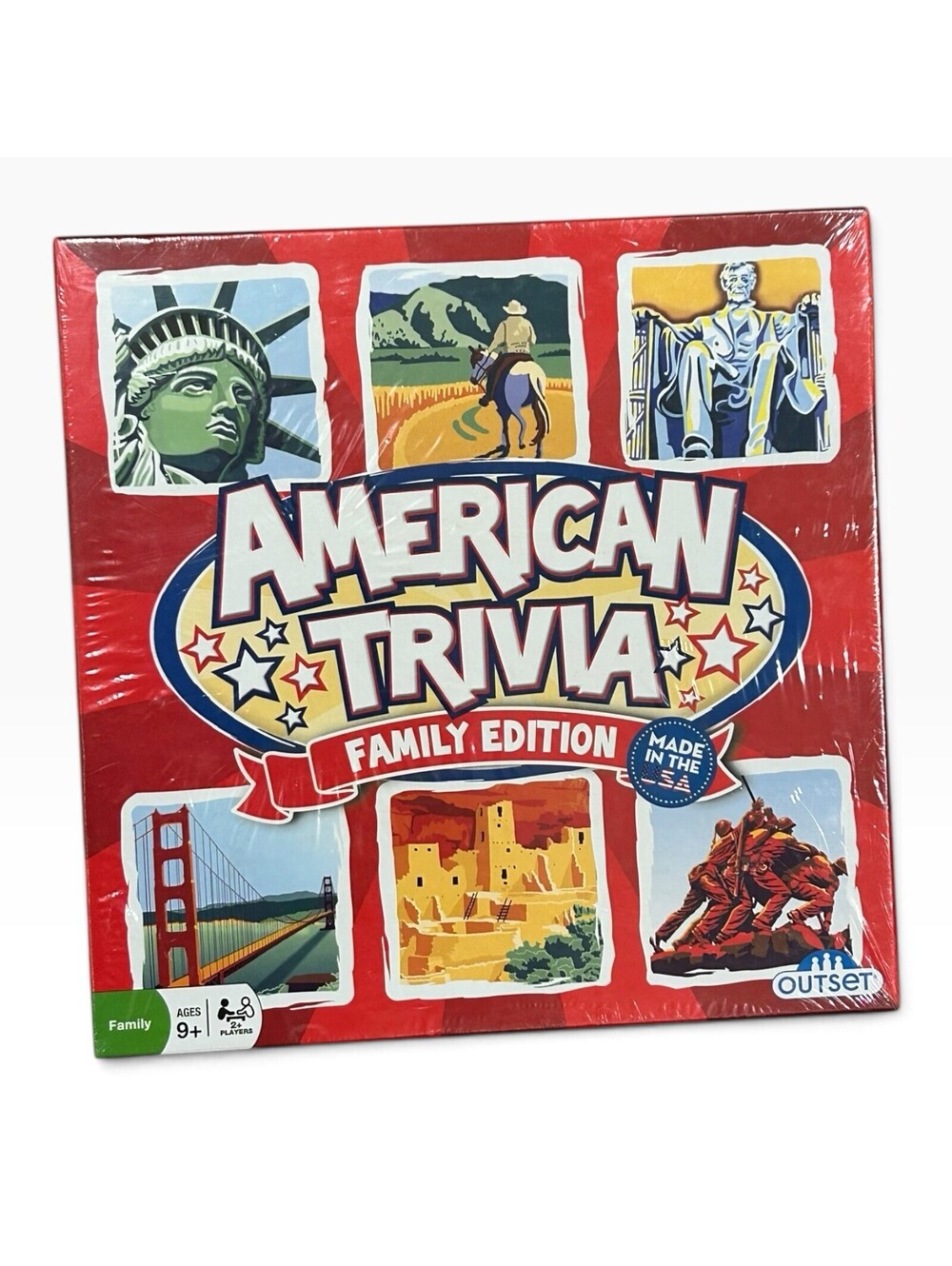 American Trivia Family Edition Board Game Made in USA New Sealed Ages 9+